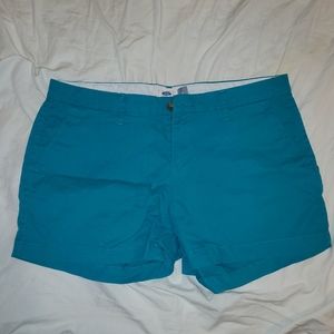 Old Navy Mid-Rise Everyday Twill Shorts, Women's size 6, teal